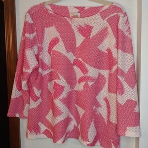 Vintage Abstract Print Blouse